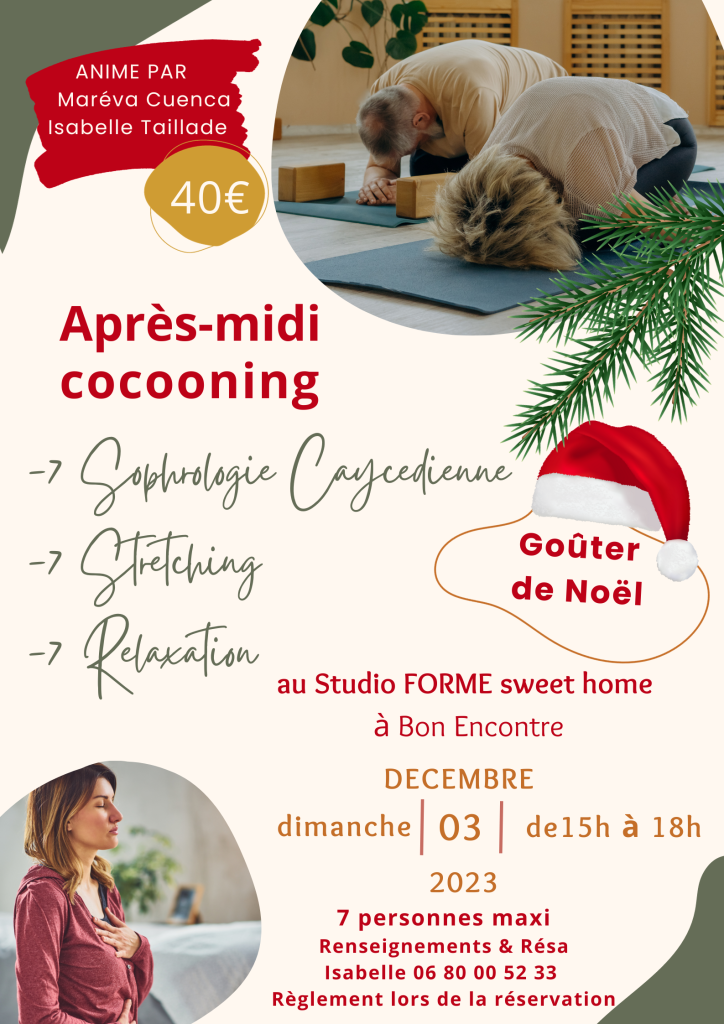 atelier cocooning, sophrologie, stretching, relaxation