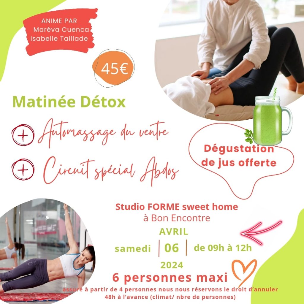 Matinée Détox, massage, circuit training