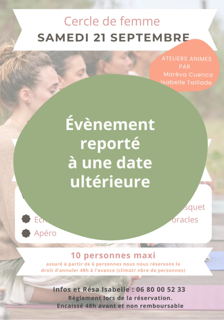 Gym douce, tonification du périnée, méditation, échanges bienveillants, apéro