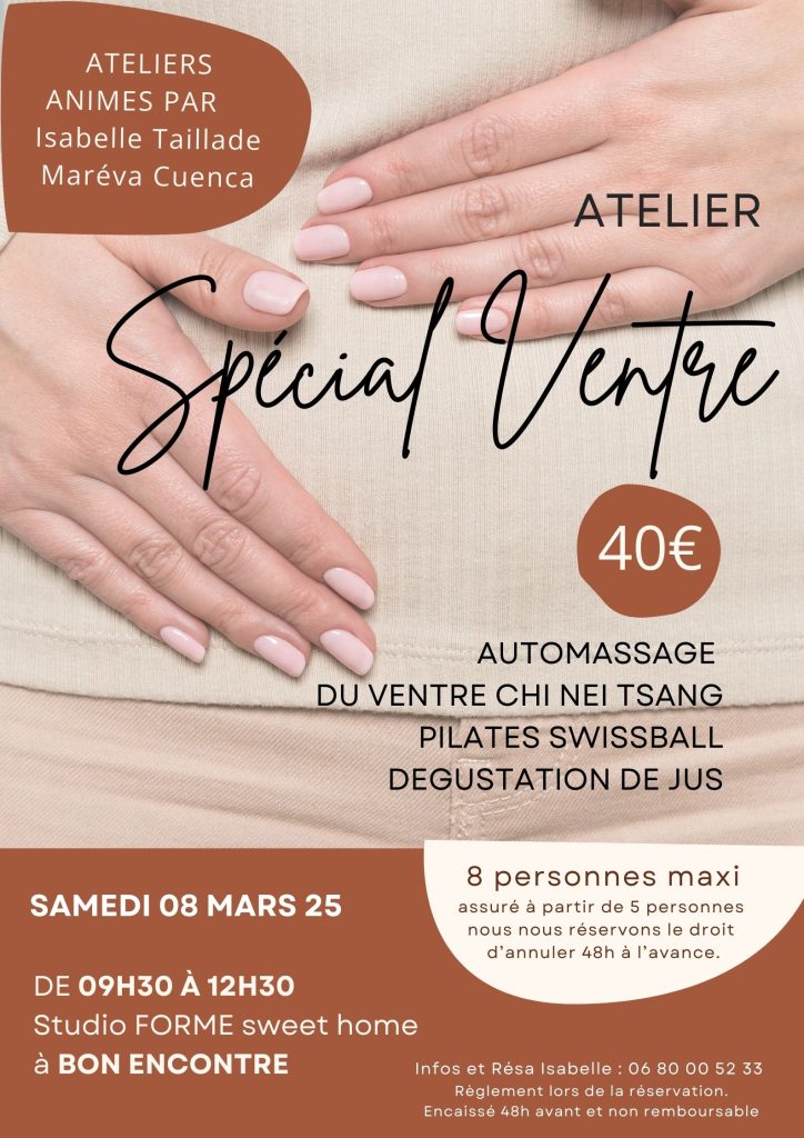 Affiche atelier Spécial Ventre chez Forme Sweet Home